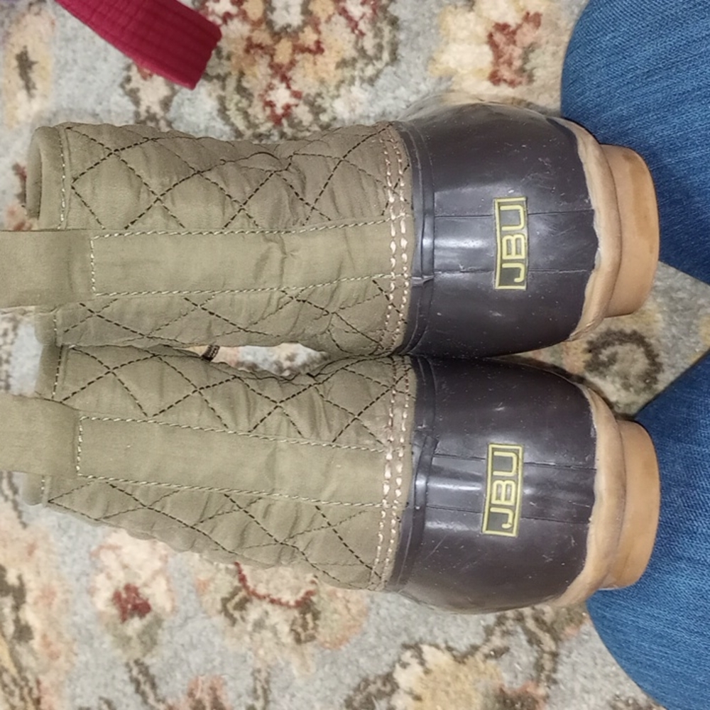 JBU DUCK WATER RUBBER BOOTS, SZ 8.5 M, LITTLE TO NO WEAR, tag cut out on one. - Picture 4 of 8